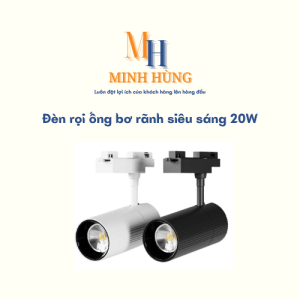 Đèn rọi ống bơ rãnh siêu sáng 20W trang trí shop, showroom 